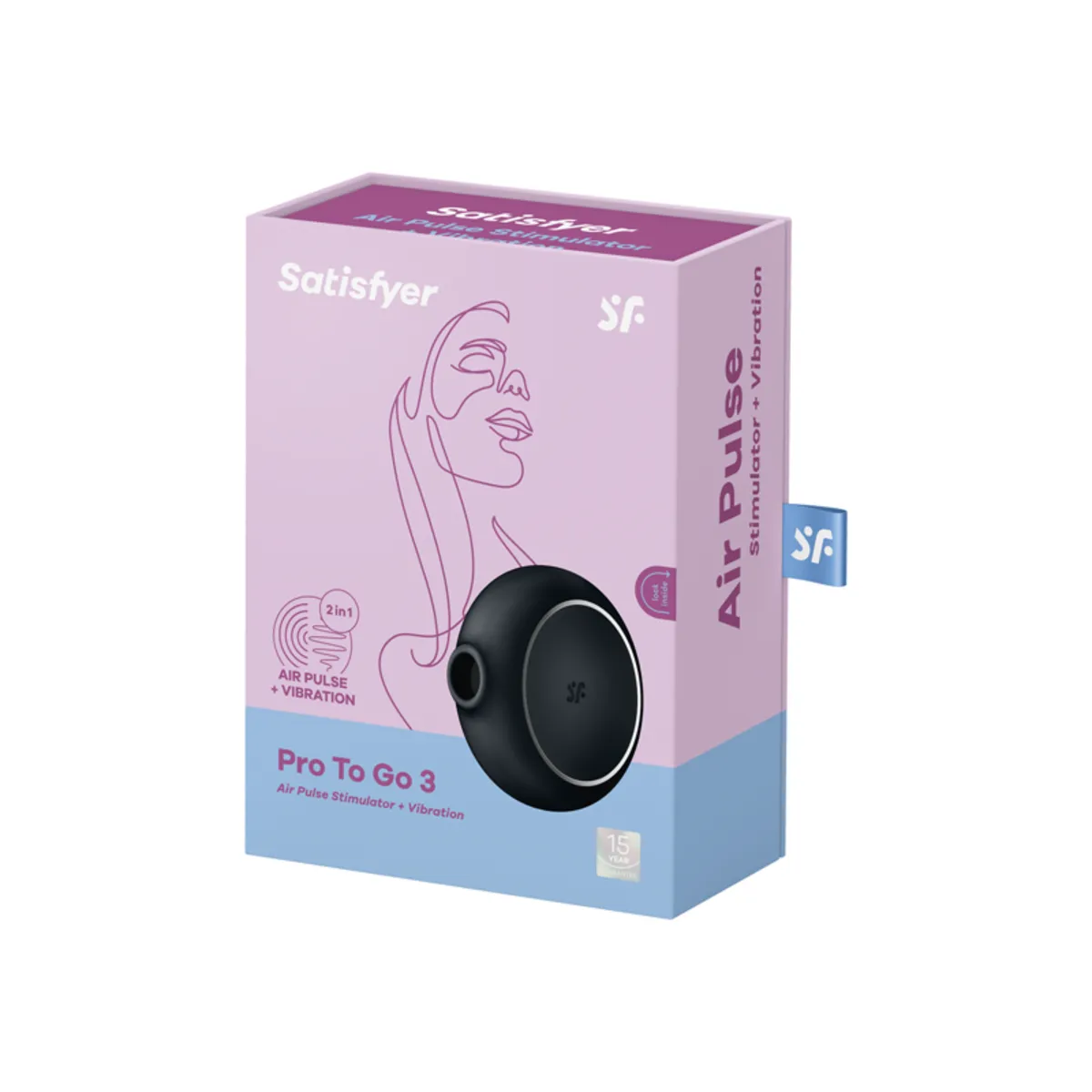 SATISFYER Pro To Go 3: Air Pulse Stimulator   Vibrator - Black