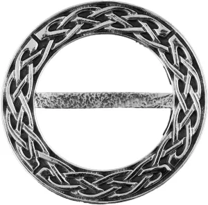 Scarf Ring Clip Pewter Thistle Celtic Knot Dragonfly Frog on Leaf Brooch Round and Grey for Women Clothing Present Accessory Scotland Gift (S M) Scarf Ring Clip Pewter Thistle Celtic Knot Dragonfly Frog on Leaf Brooch Round and Grey for Women Clothing Present Accessory Scotland Gift (S M)