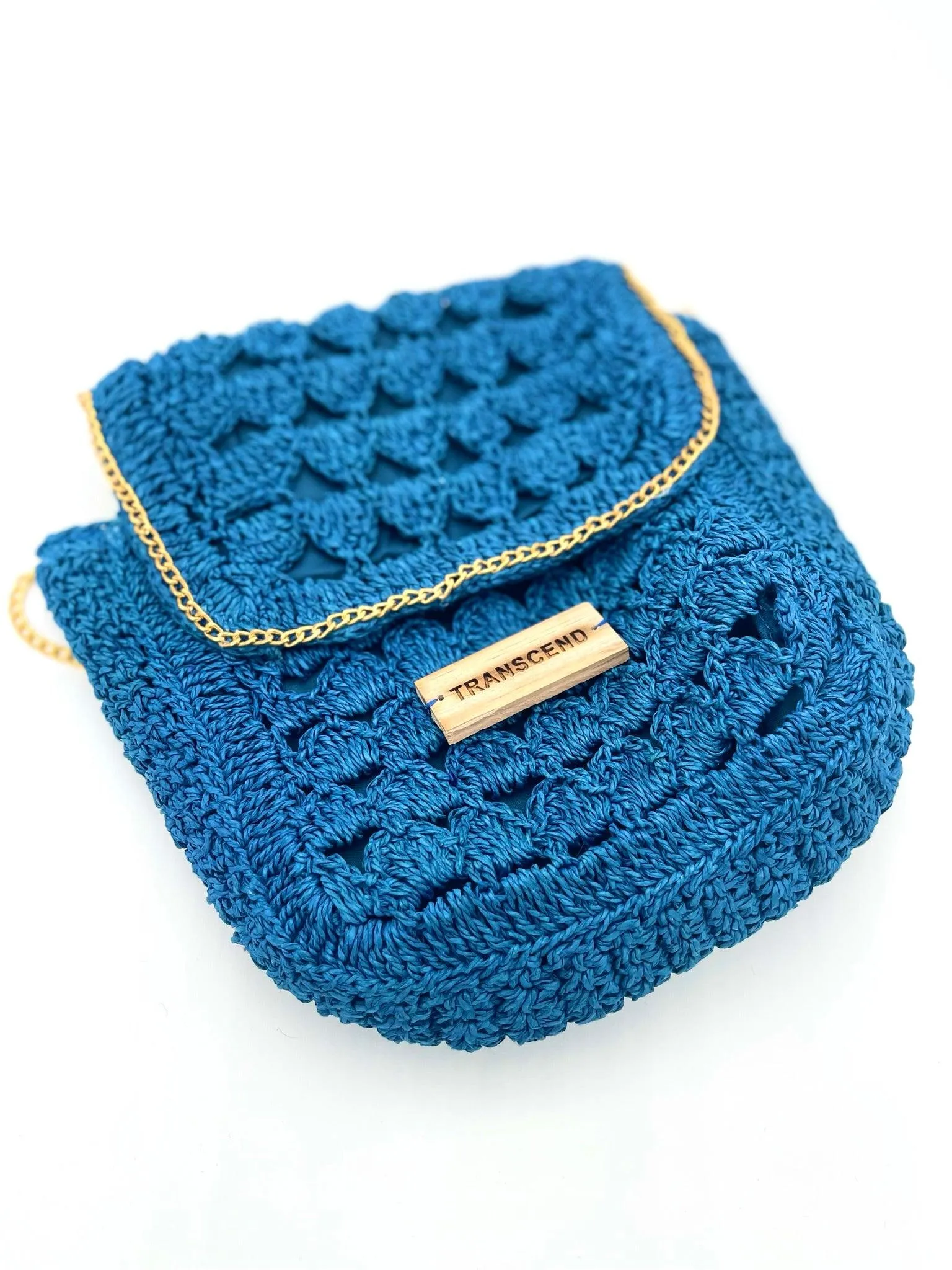SERENA | Handwoven Natural Raffia Flap Bag / Crossbody in Blue and Green Colors