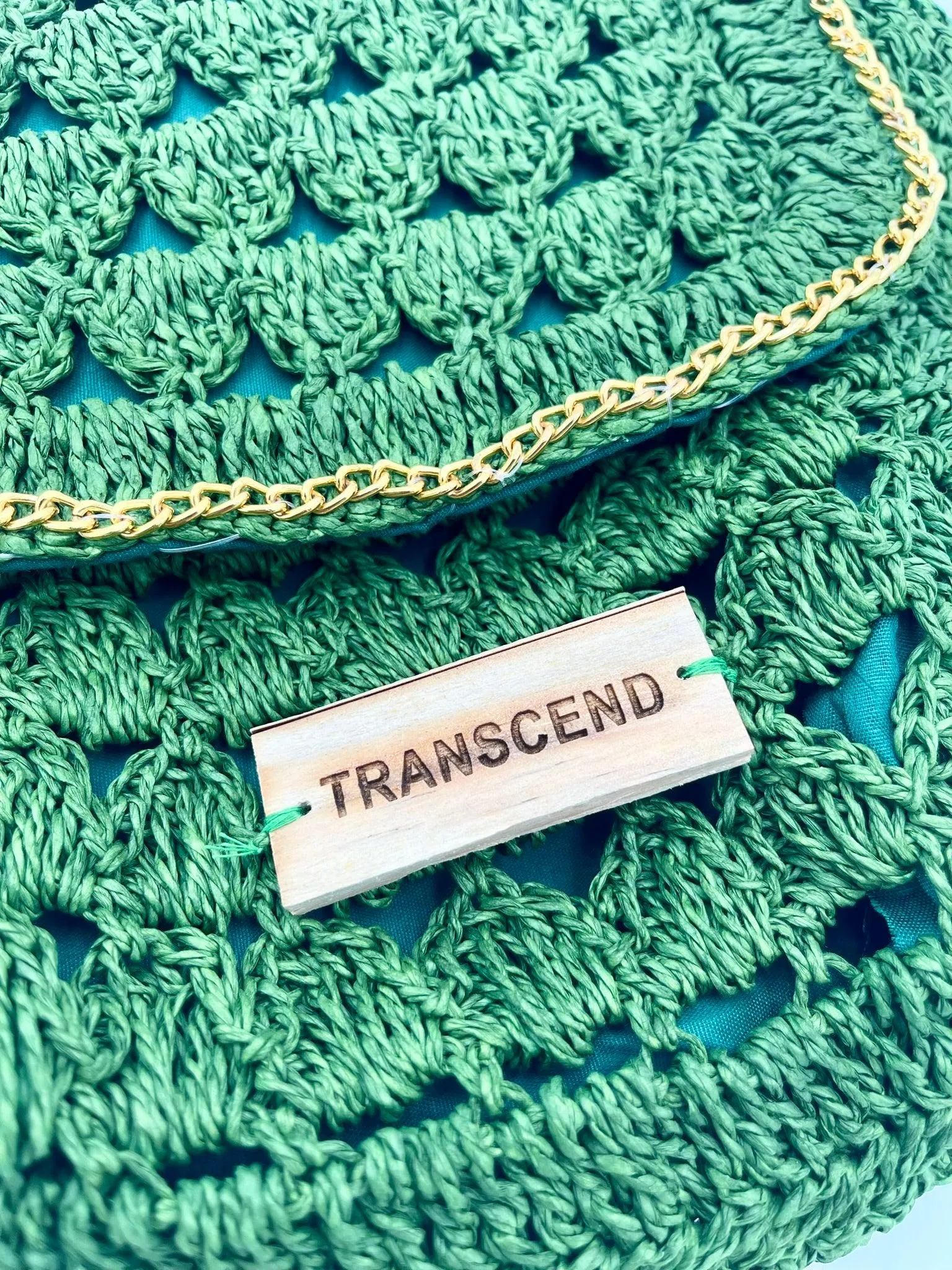 SERENA | Handwoven Natural Raffia Flap Bag / Crossbody in Blue and Green Colors