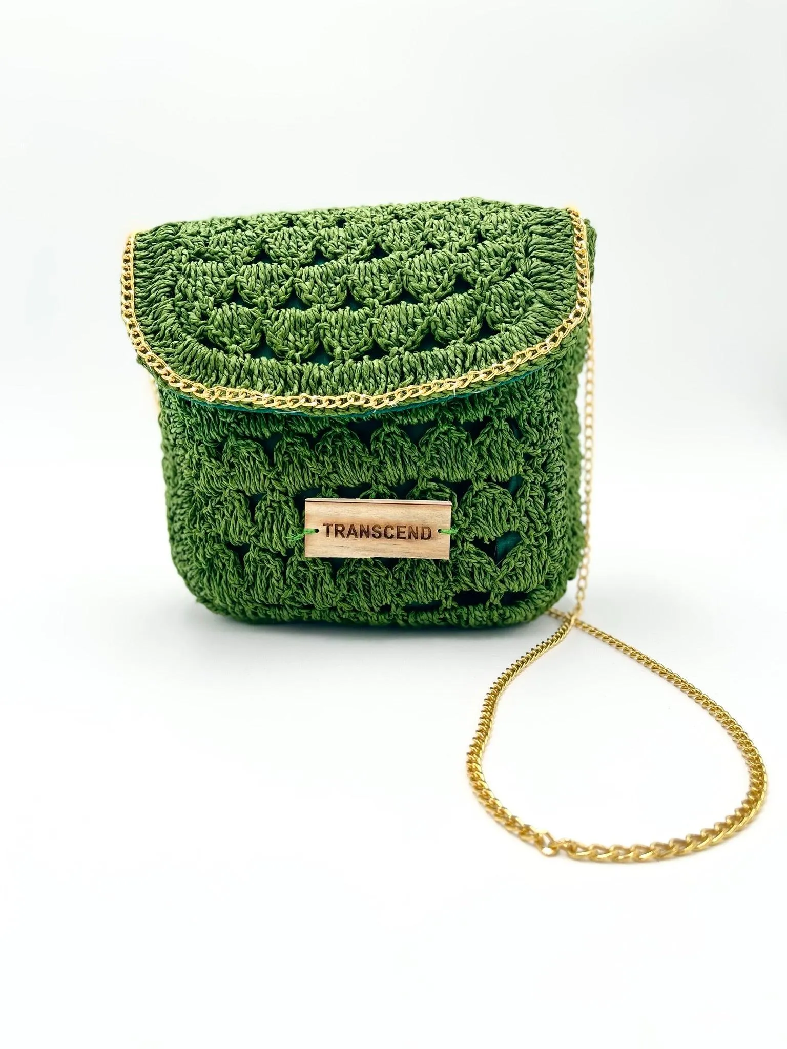 SERENA | Handwoven Natural Raffia Flap Bag / Crossbody in Blue and Green Colors