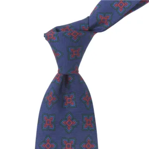 Sovereign Grade Navy Large Medallion Ancient Madder Tie, 150cm