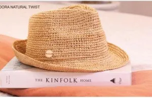 Sundaise Claire Woven Fedora Raffia Hat SH146