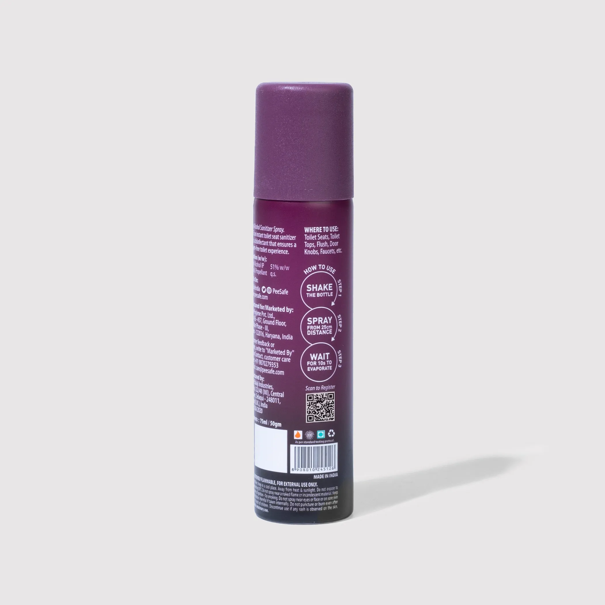 Toilet Seat Sanitizer Spray (Lavender) - 75 ML - BULK BUY
