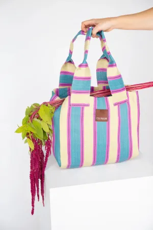 Tote - Cerulean & Butter