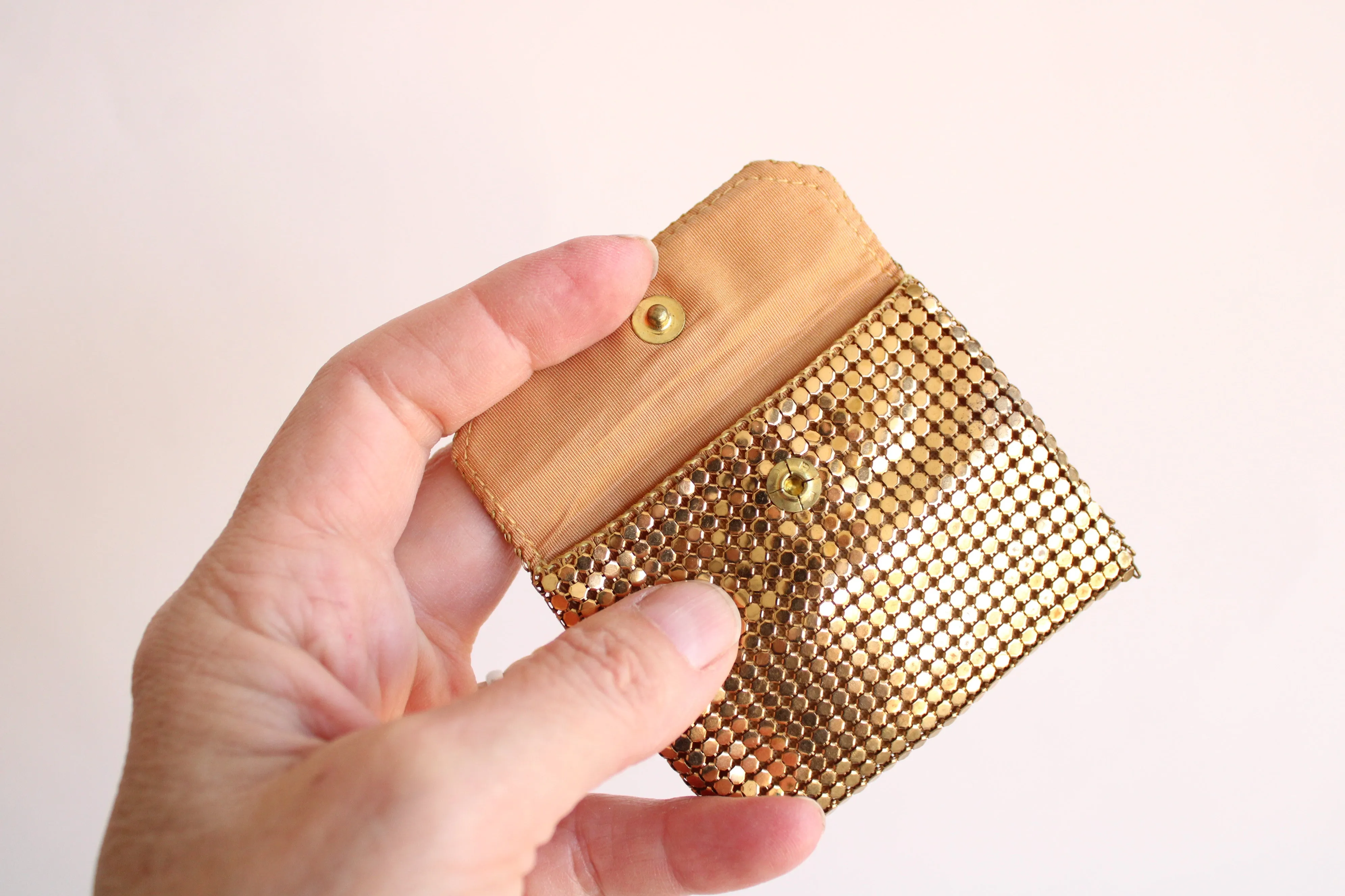 Vintage 1940s Whiting & Davis Gold Mesh Clutch