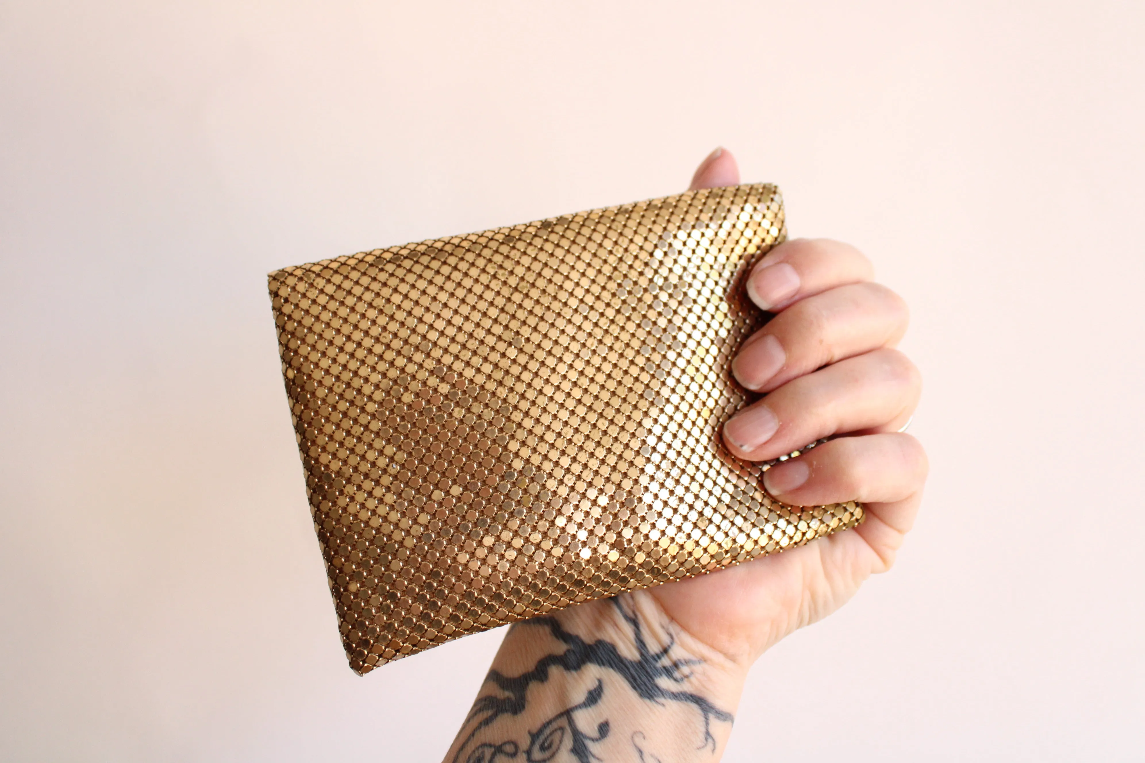 Vintage 1940s Whiting & Davis Gold Mesh Clutch