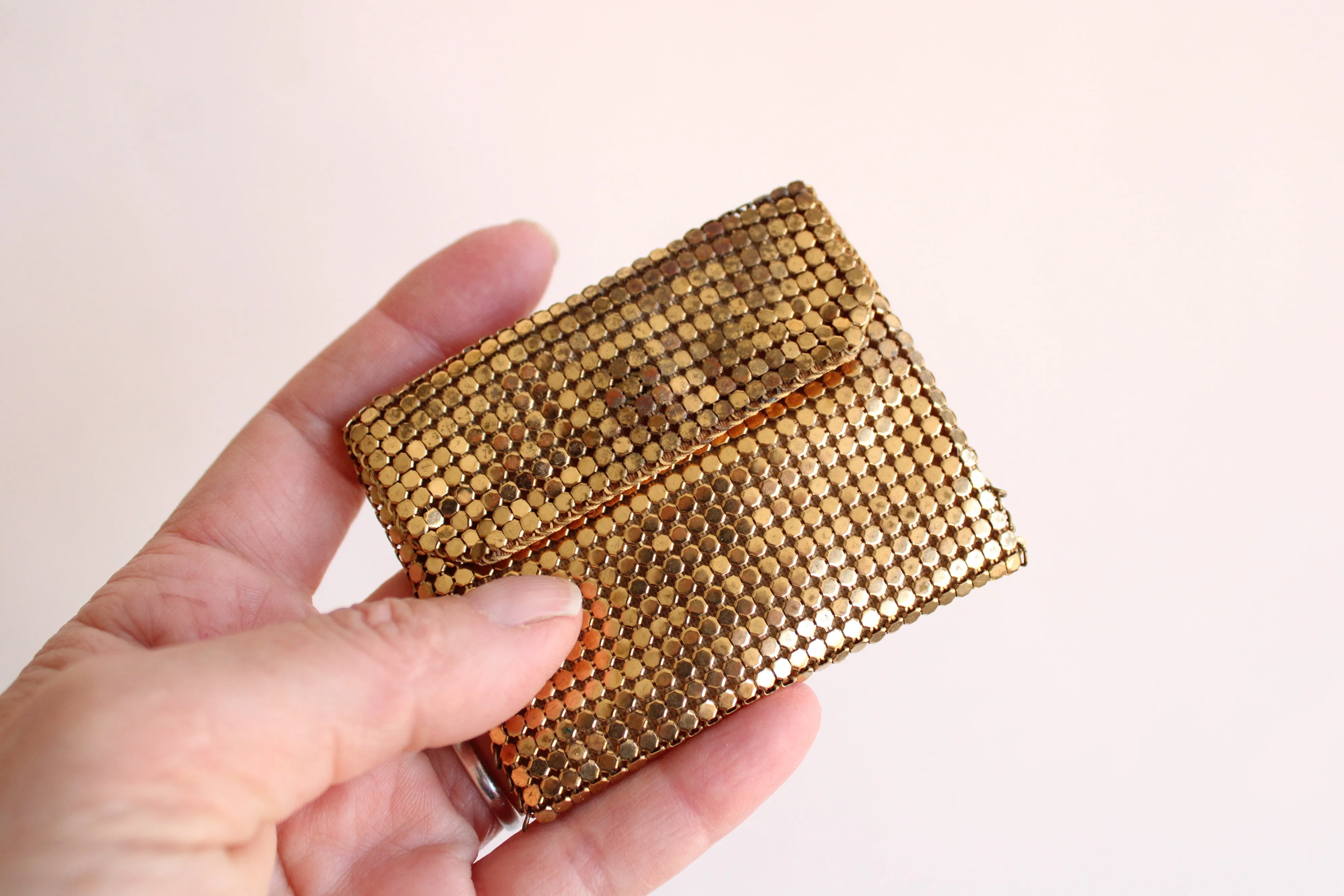 Vintage 1940s Whiting & Davis Gold Mesh Clutch