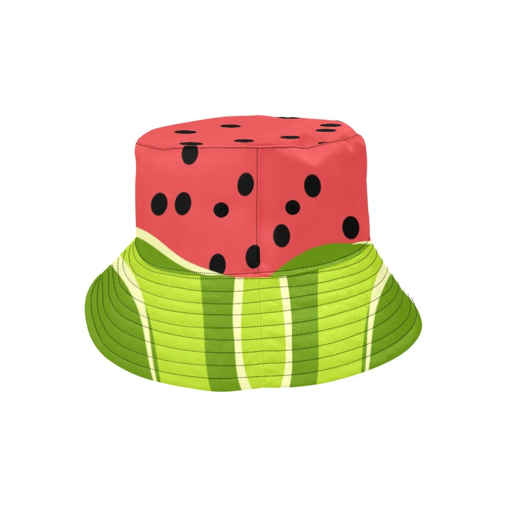 Watermelon Drip Print Reversible Unisex Bucket Hat