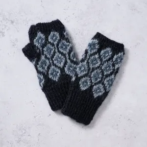 Winter Night Wool Wrist Warmers