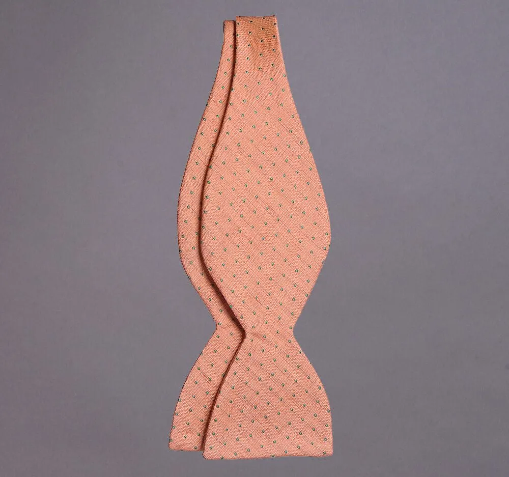 Woven Linen Dot Bow Tie